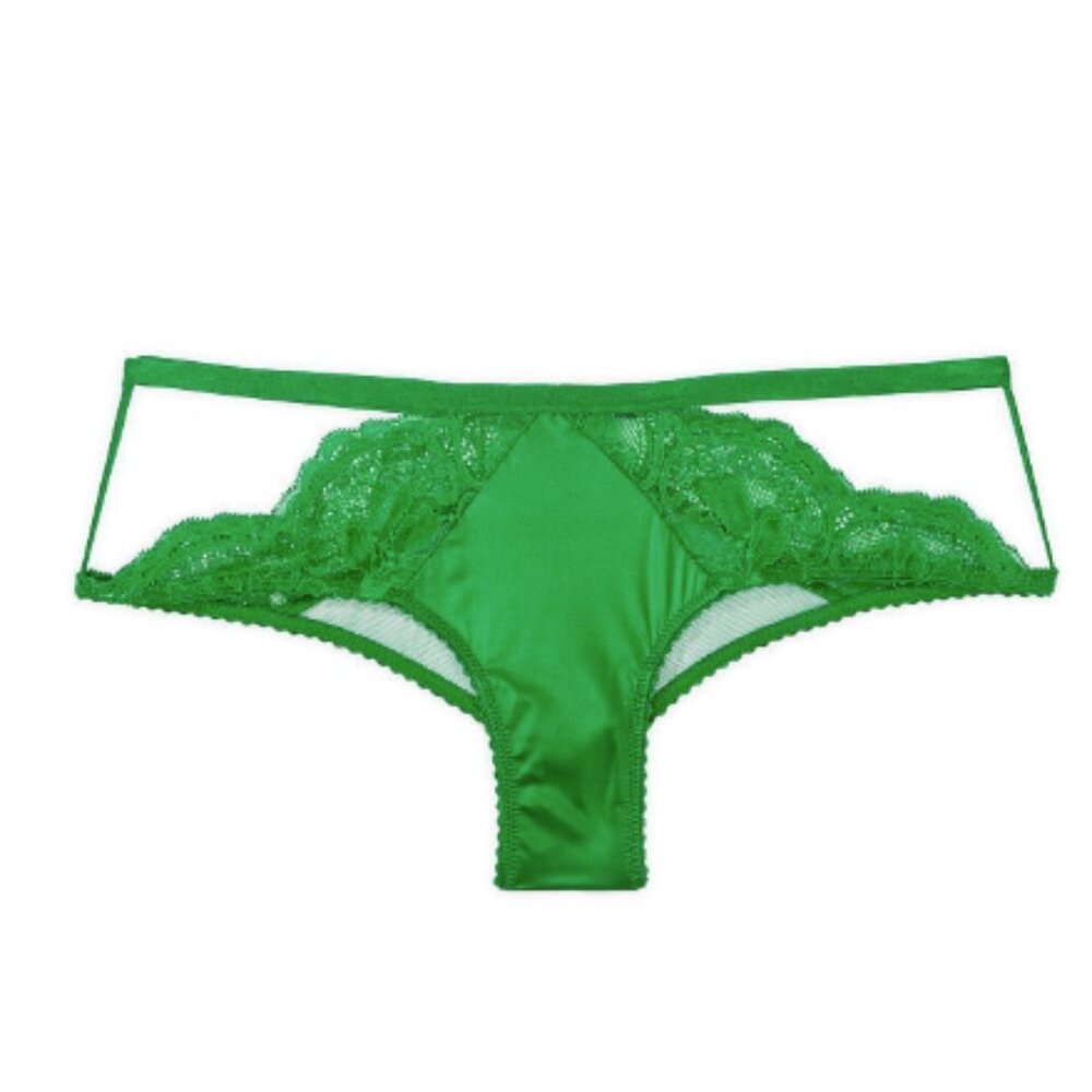 Victoria's Secret Smooth Satin Cheeky Panty Medium New Women Cut out Strappy